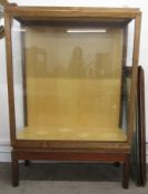 Museum display cabinet Ht 178cm W 121cm D 50cm (doors need to be re-attached)