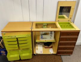 Bernina sewing machine in cabinet