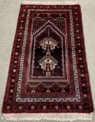 Full pile Afghan Beluch hand woven nomadic rug 160cm by 94cm