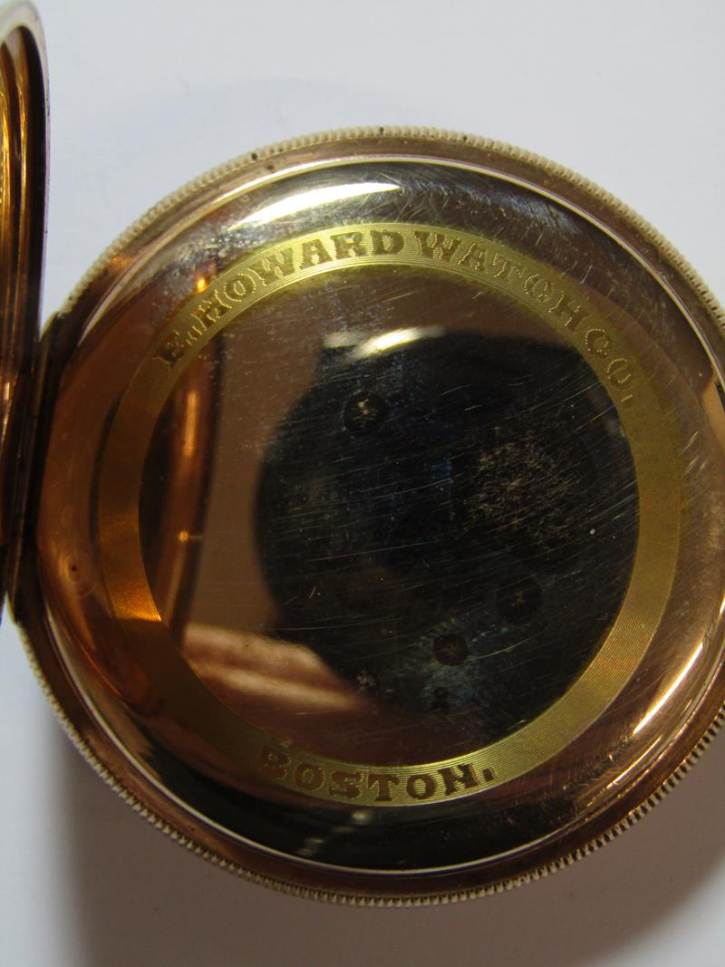 E. Howard Boston 17 jewels pocket watch Crescent extra case - Image 5 of 8