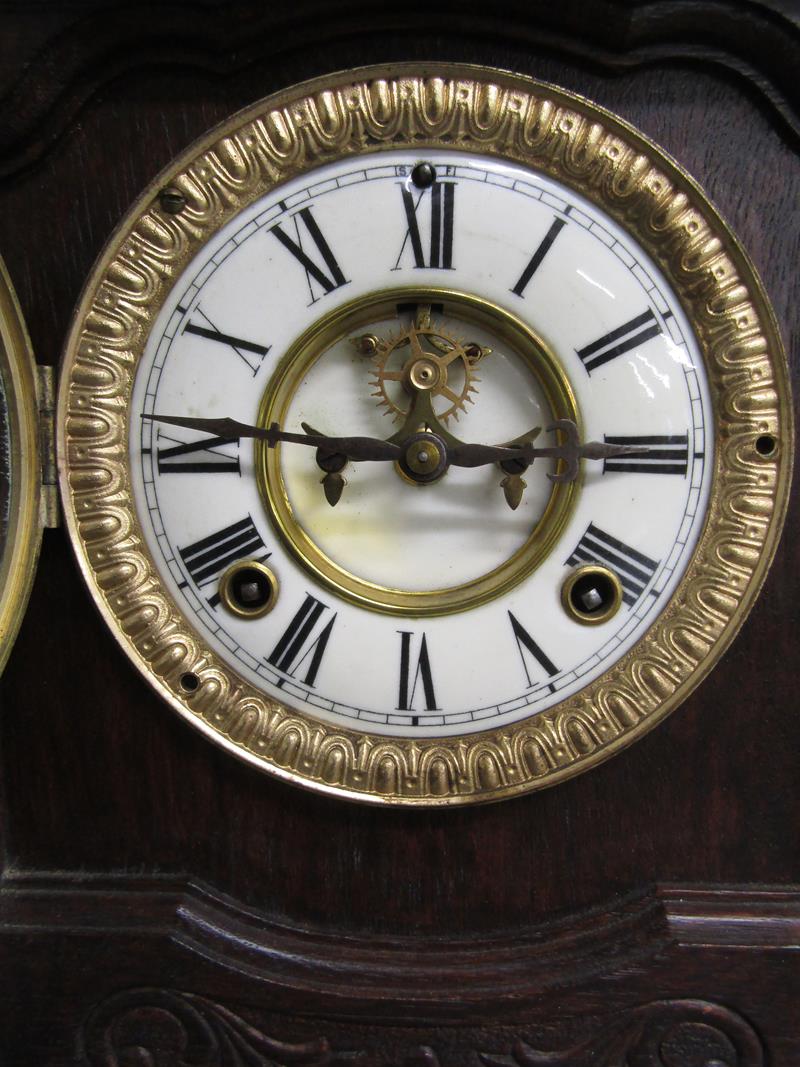 Ansonia oak cased mantel clock - Image 2 of 7