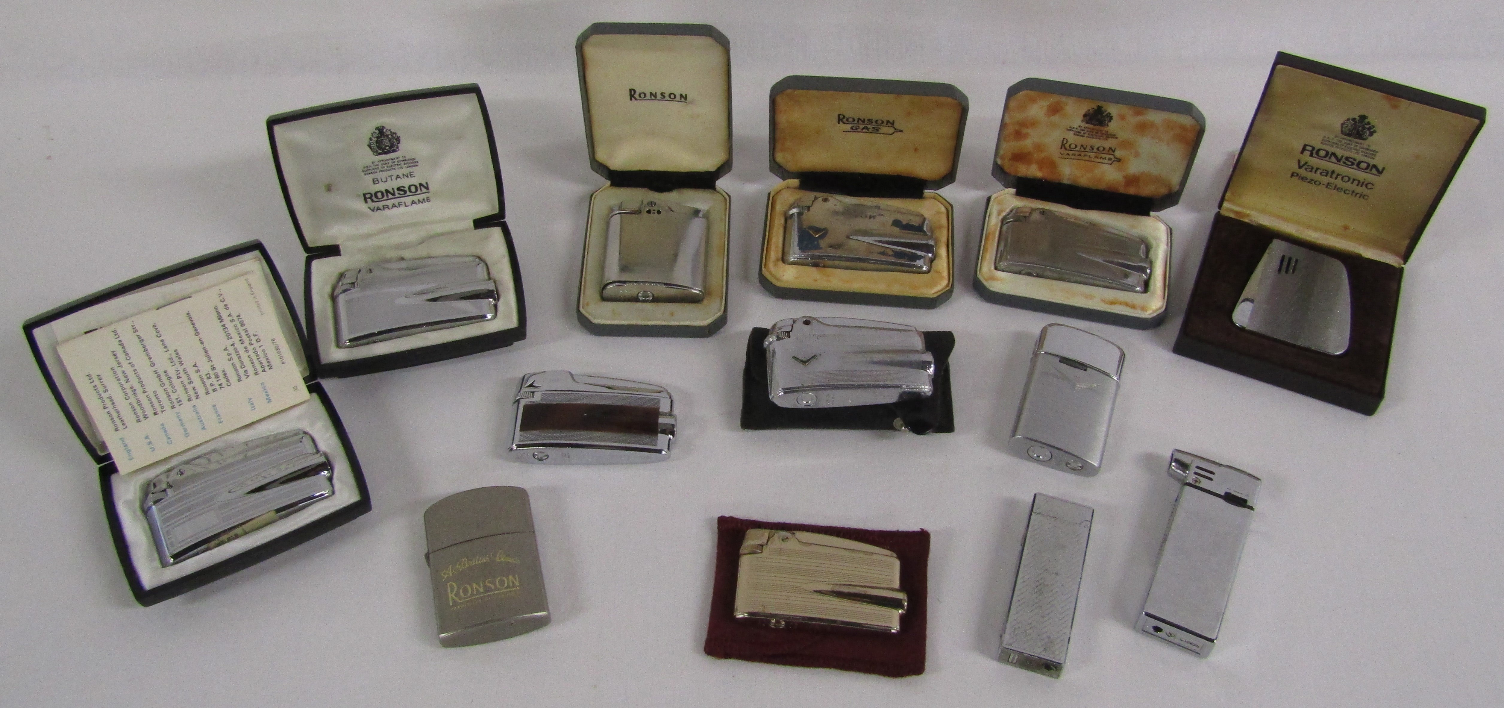 Collection of Ronson lighters