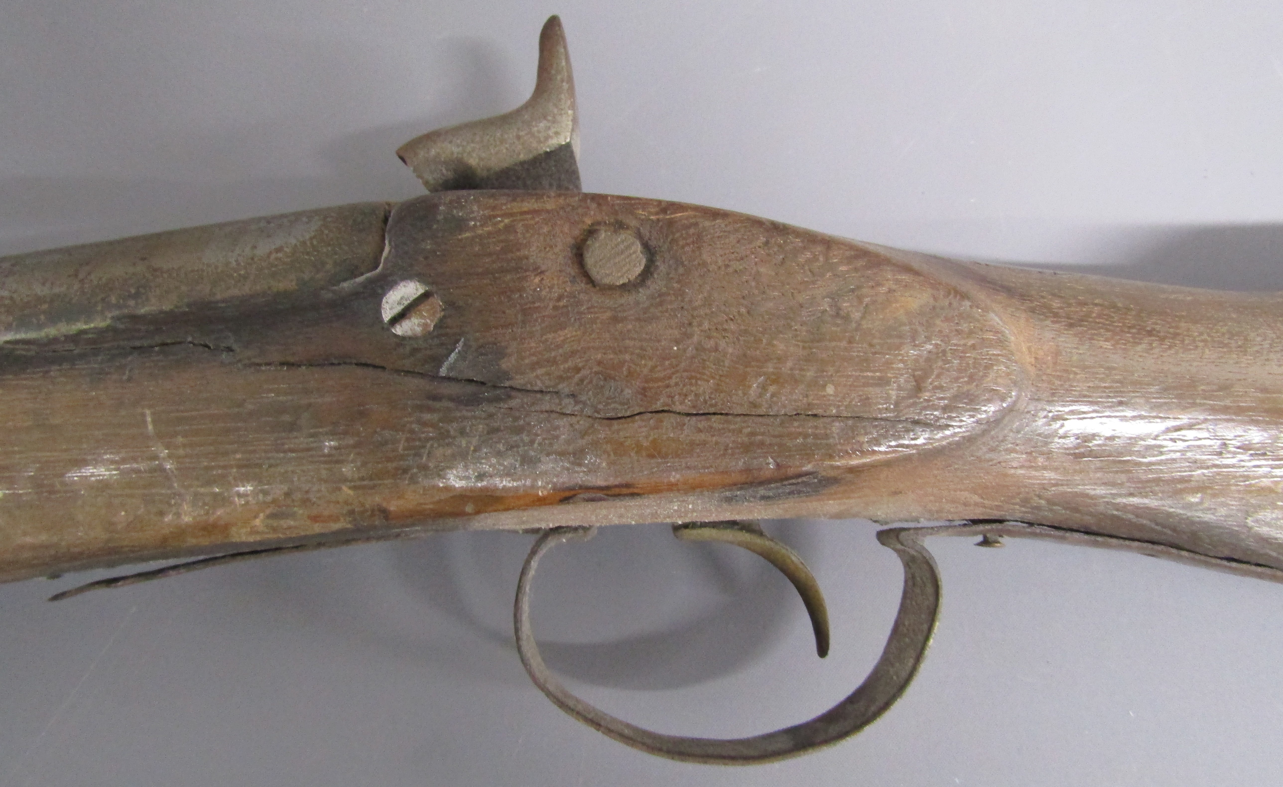 Percussion cap musket with brass plate to butt, stamped marks to trigger and muzzle - Image 3 of 14