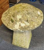 An old staddle stone Ht 70cm Dia 46cm
