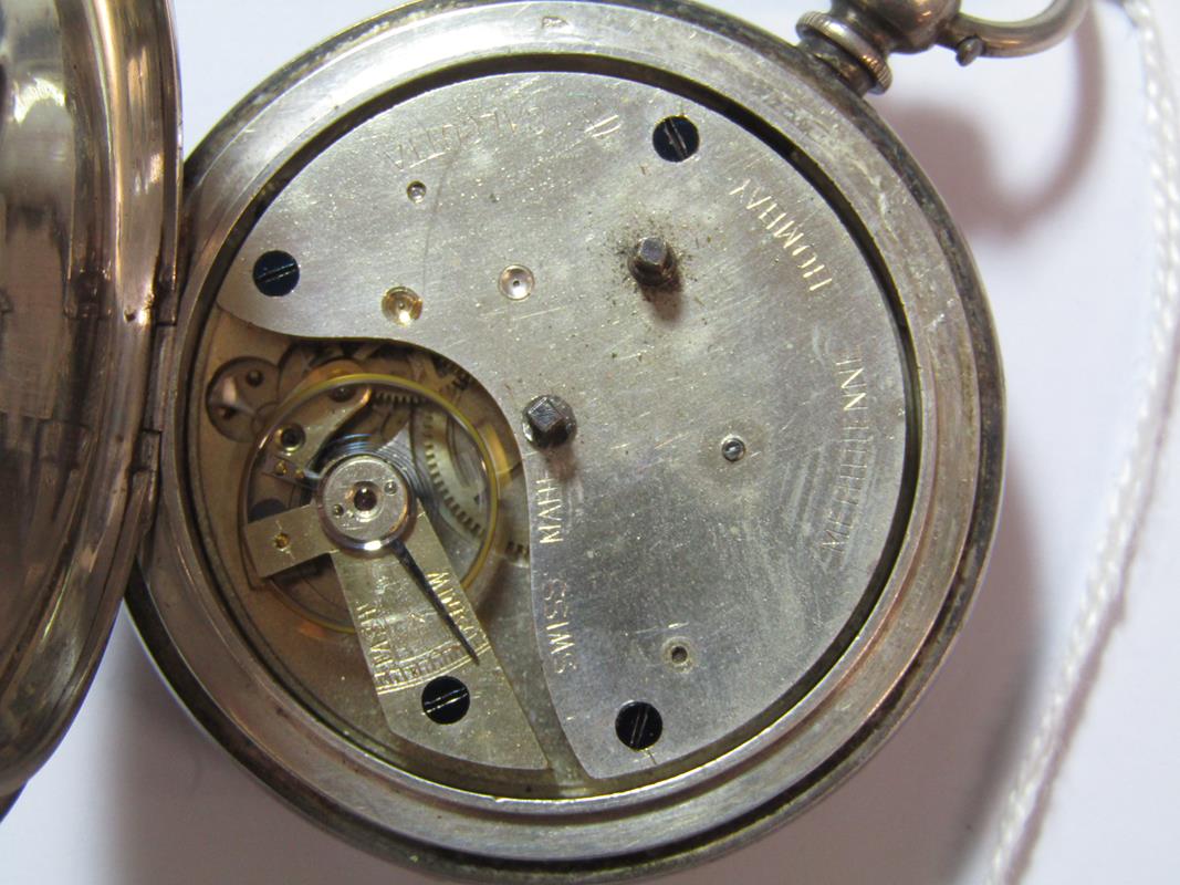 Meridienne Bombay & Calcutta silver double cased pocket watch - Image 9 of 10
