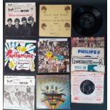 5 Beatles Fan Club Christmas flexi-disc records 1963 - 1967 (4 with Newsletter inserts and one