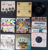 5 Beatles Fan Club Christmas flexi-disc records 1963 - 1967 (4 with Newsletter inserts and one