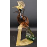 Murano glass bird 31.5cm tall