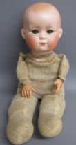 A.Bavaria bisque head baby doll - neck marked B.R.7 3 3/4 3.A.Bavaria - wood filled body