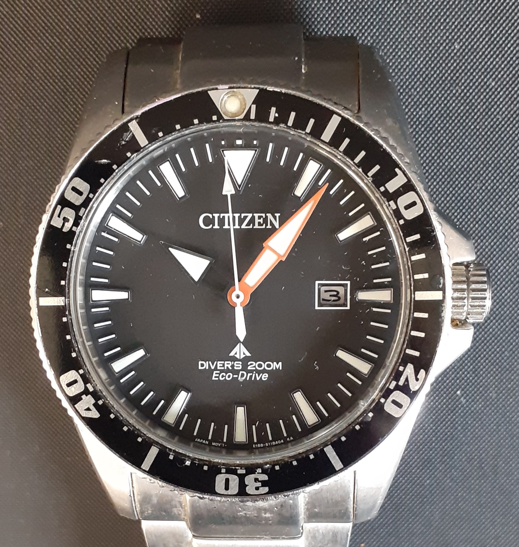 Citizen Promaster Eco-Drive Diver's 200m wristwatch with date aperture, hands and hour markers,