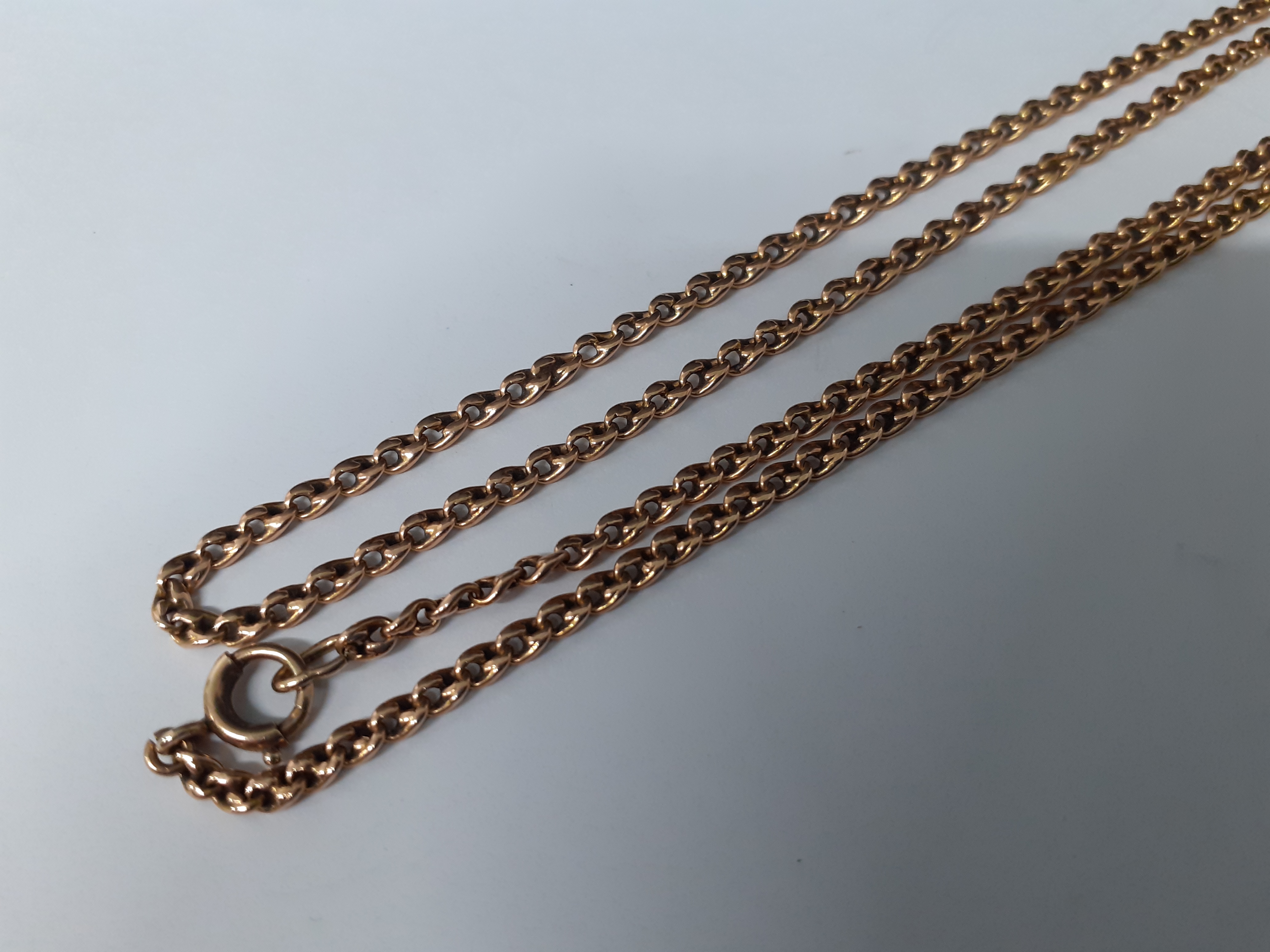 9k gold curb link necklace 9.1g, total length 51cm - Image 2 of 2