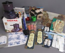 Tefal Le Saucier, garden twine, arm rest organiser, door furniture, bike locks etc