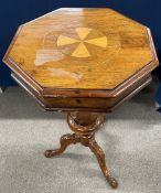 Victorian sewing table on a tripod base