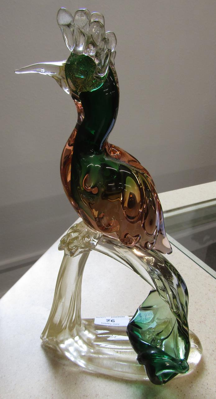 Murano glass bird 31.5cm tall - Image 3 of 6