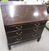 Georgian style mahogany bureau Ht 100cm W 87cm D 42cm