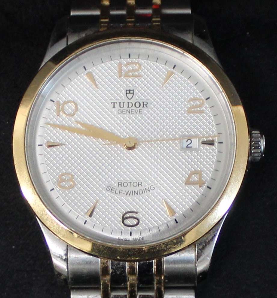 Gents Tudor 1926 Rotor self winding stainless steel wristwatch with silver dial, serial number