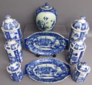 Collection of 20th century Oriental blue and white ware