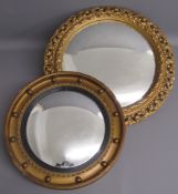 Convex mirror - Authentic reproduction 'Florentine' made in England, approx. 53.5cm and smaller