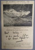 Mt Everest Expedition 1924 - Leader Gen Hon C. G Bruce, C.B, Dispatched by postal runner to
