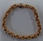 Cadaro gold fancy link bracelet (bearing 750 Dutch assay mark for 18ct gold) 24.9g