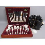 Cooper Ludlam by House of Fraser cutlery set and pair of Fernseh made in Japan binoculars