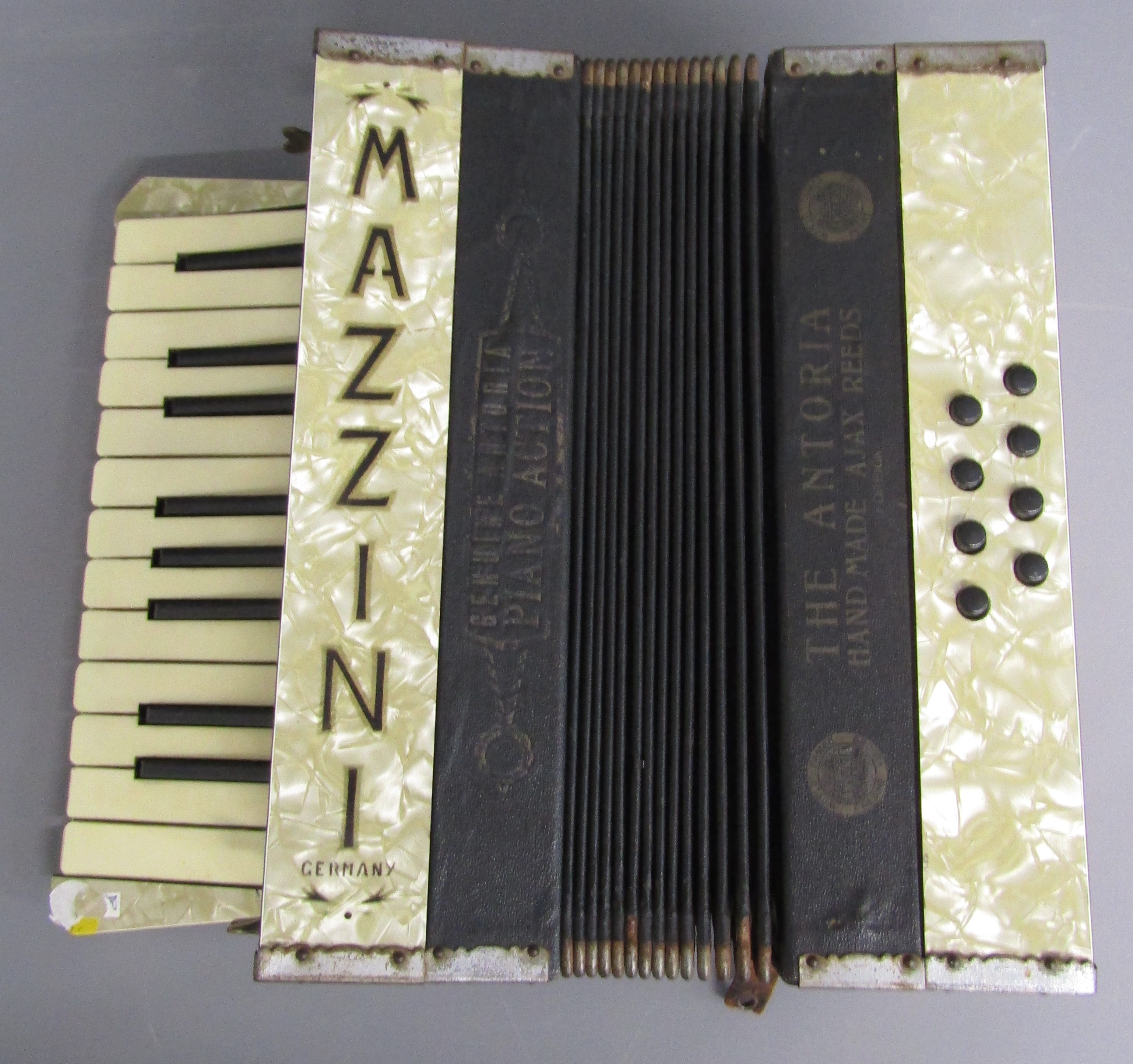 Mazzini Germany genuine antoria piano action accordion - Image 2 of 6