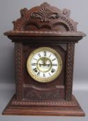 Ansonia oak cased mantel clock