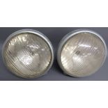 Pair of Lucas King of the Road head lamps - lens approx. 20cm dia.
