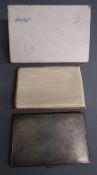 S.J. Rose London 1956 silver cigarette case with sleeve and Harrods box - total weight 6.15ozt