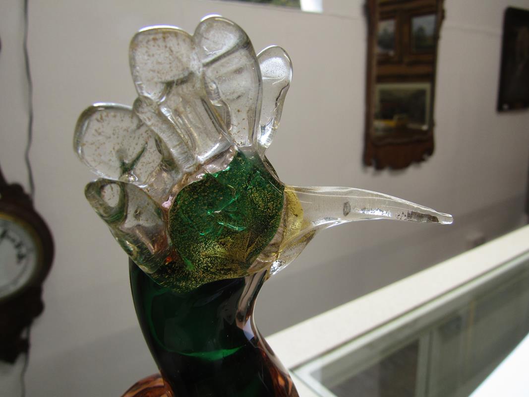 Murano glass bird 31.5cm tall - Image 5 of 6