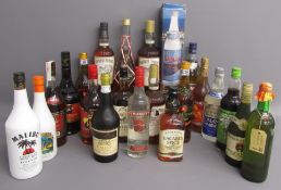 22 bottles of spirits - includes King Kombo Kombonella, Brandy, Coconut Arrack, Conzano, Taboo,