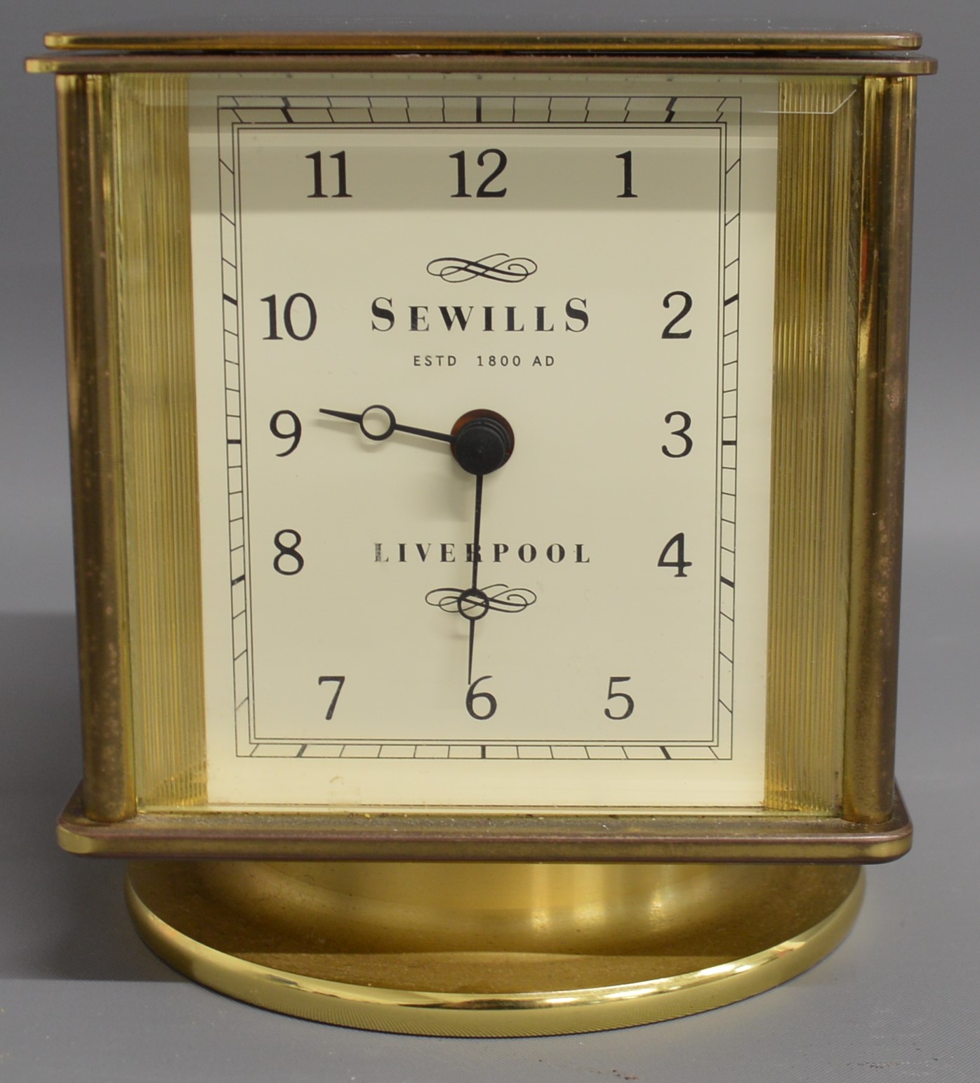 Sewills of Liverpool brass desk top four dial clock / barometer / thermometer / hygrometer - Image 2 of 5