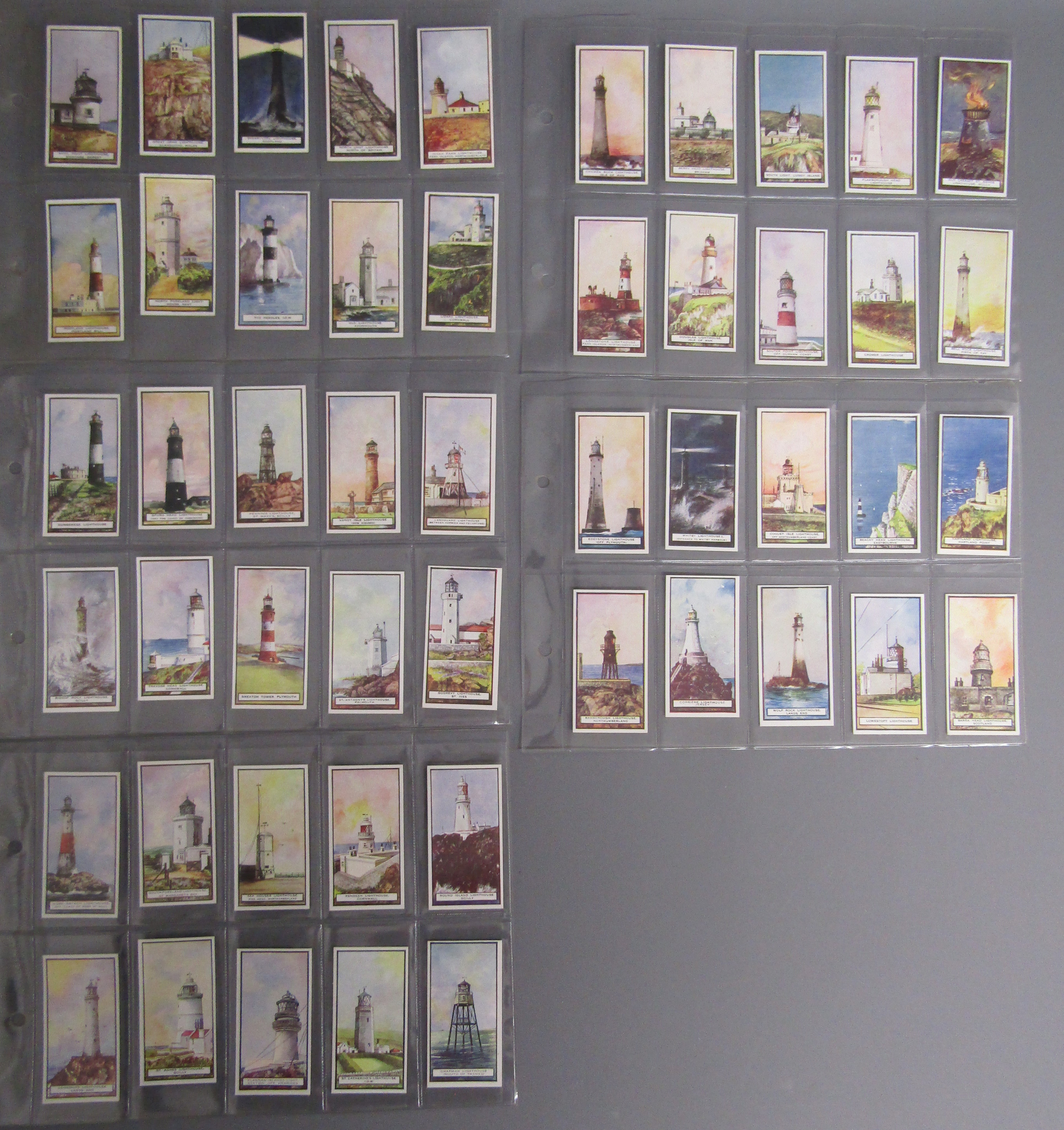 Folder of cigarette collectors cards - WD & HO Wills lighthouses (full set) J Player & Son Grand - Image 4 of 12