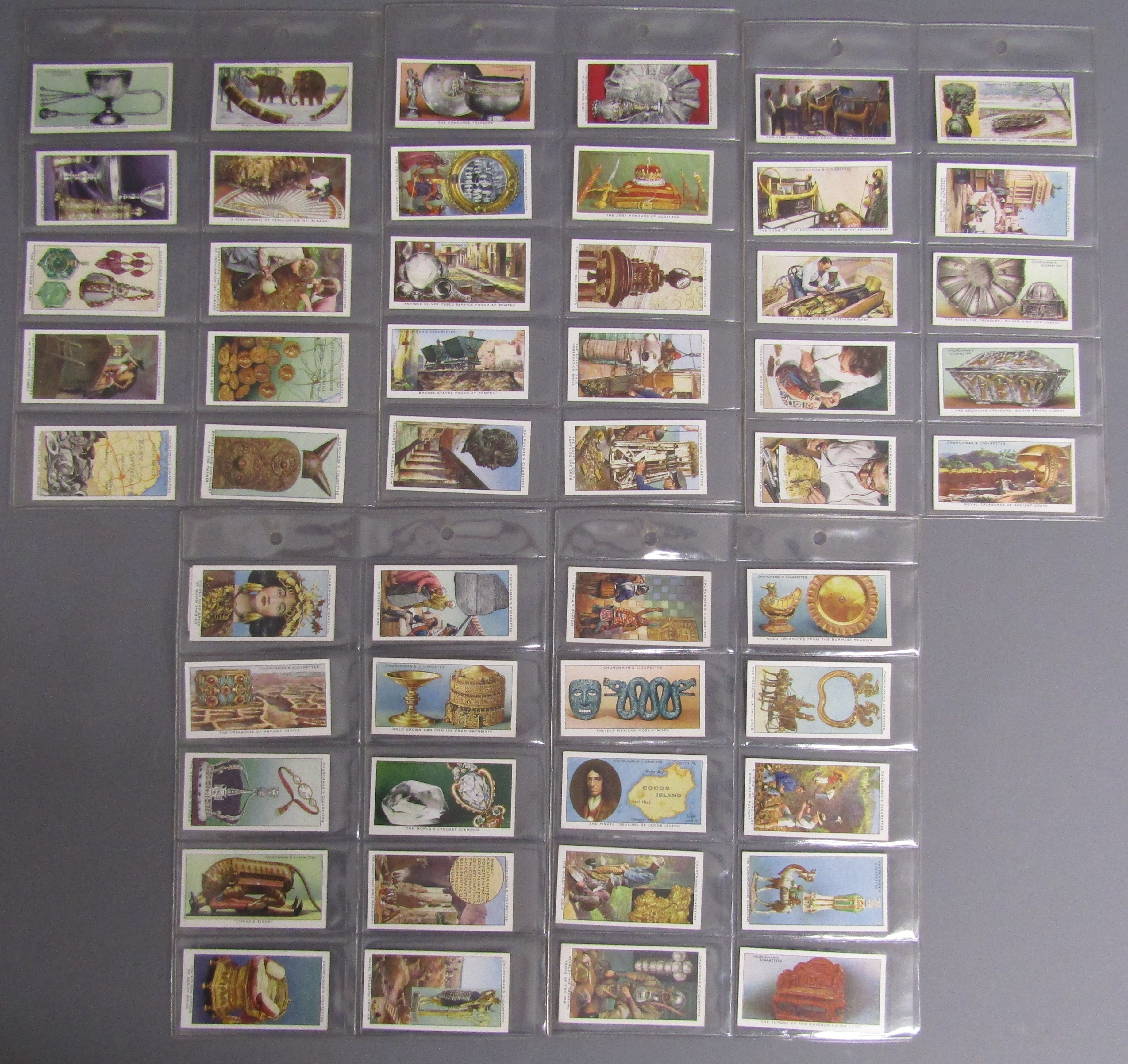 Folder containing cigarette collectors cards -  WA & AC Churchmans Treasure Trove Plastic (full set) - Image 4 of 12