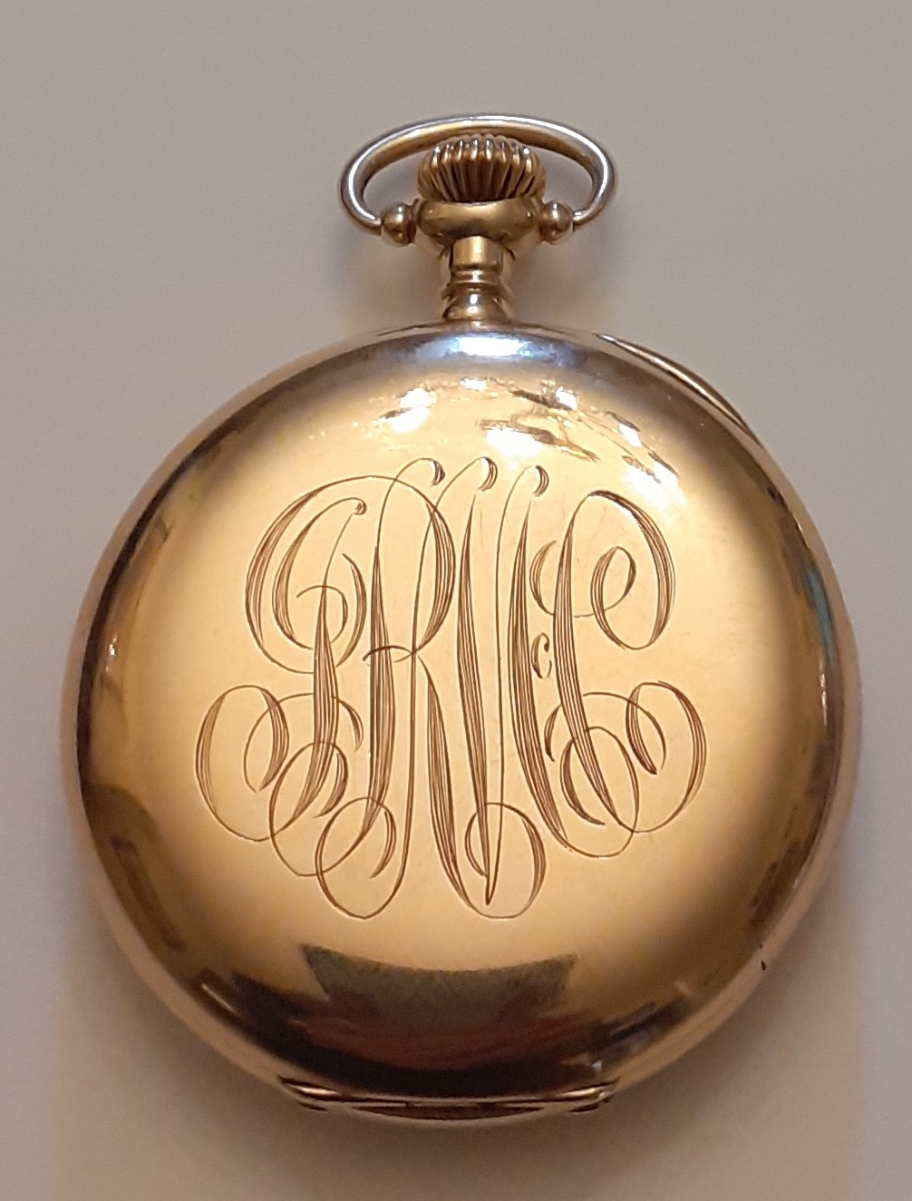 Vacheron & Constantin 14K gold keyless wind open face pocket watch with nickel finish Swiss lever - Image 2 of 4