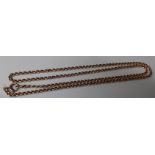 9k gold curb link necklace 9.1g, total length 51cm