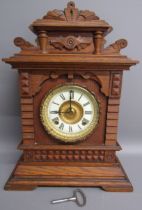 Ansonia Clock Company, New York, United States of America oak mantel clock - eight day Syria