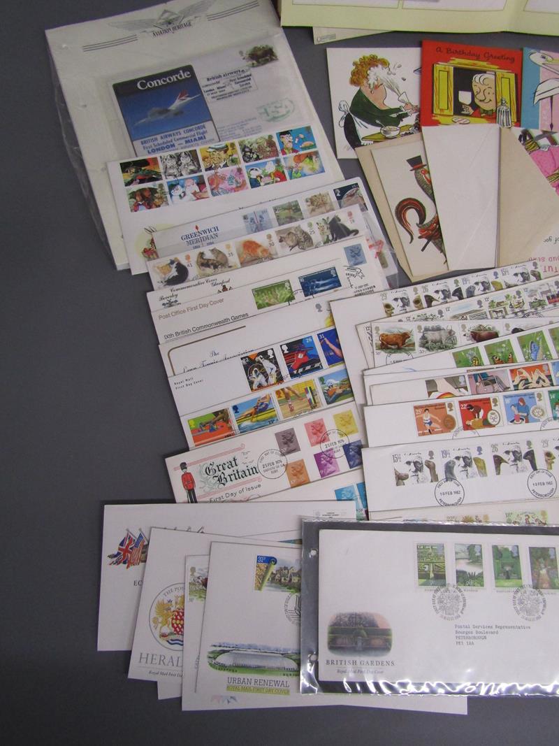 Collection of cards dating from 1953, first day covers, mint stamps, postcards and cigarette cards - Image 4 of 11