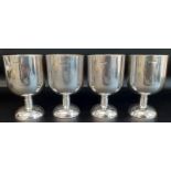 Set of four silver goblets Sheffield 1978, 27.48ozt
