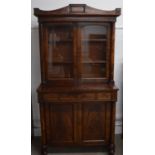 Regency mahogany bookcase cabinet, W 86cm x H 171cm x D 49cm