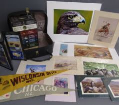 Wisconsin Dells & Chicago pennants, America road maps, boxed Game of Thrones book set, prints and