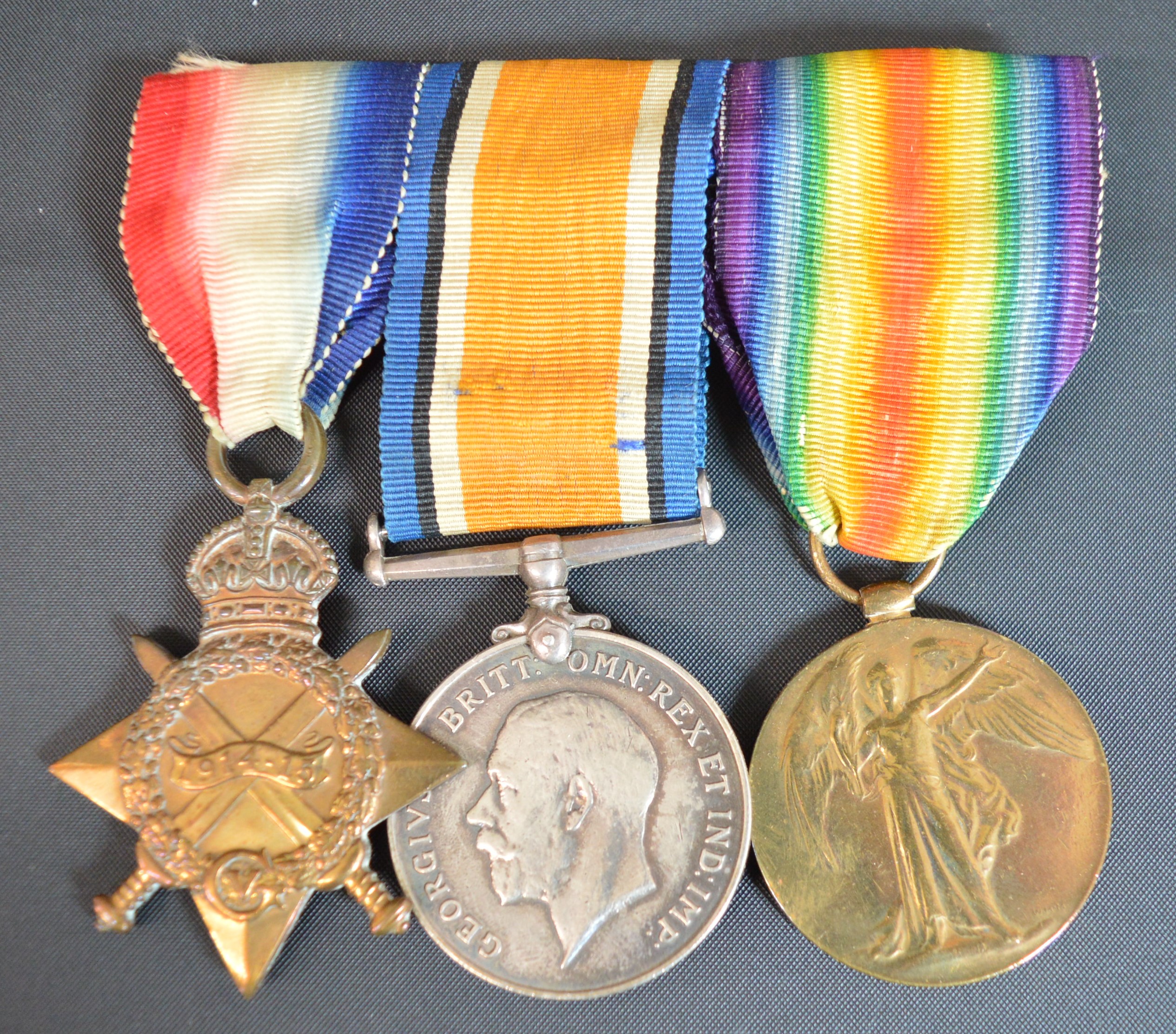 First World War 1914 - 15 Star trio comprising 1914 - 15 Star, War and Victory medals named to
