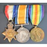 First World War 1914 - 15 Star trio comprising 1914 - 15 Star, War and Victory medals named to