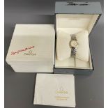 Ladies Omega Seamaster watch in steel & gold with box & international guarantee