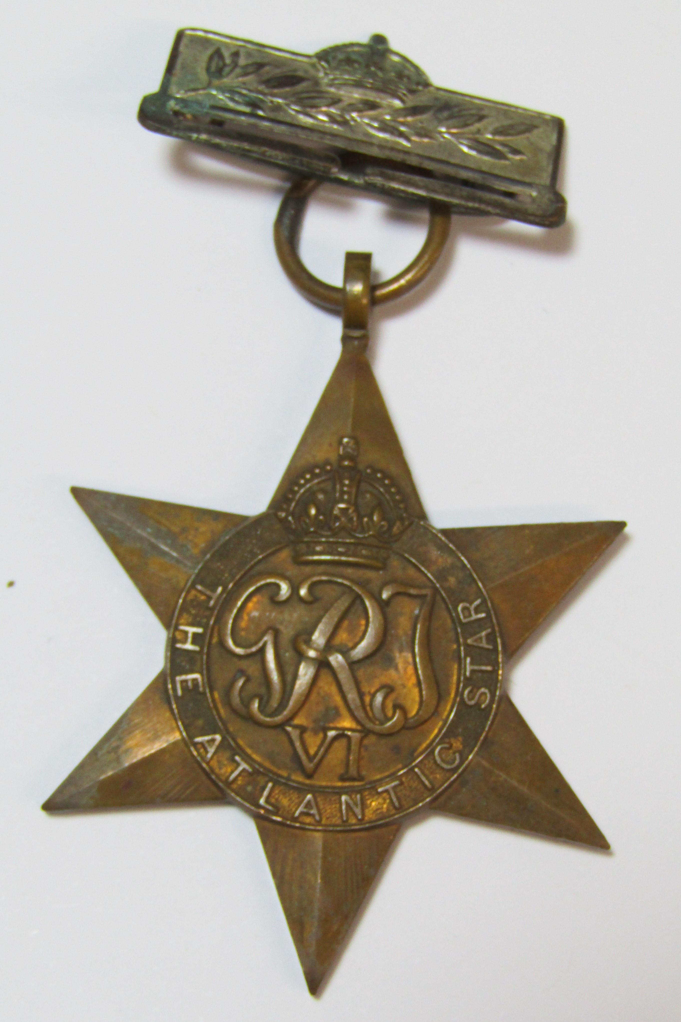 WWII medal, the 1939-1945 & Atlantic star and ATS cap badge - Bild 3 aus 5