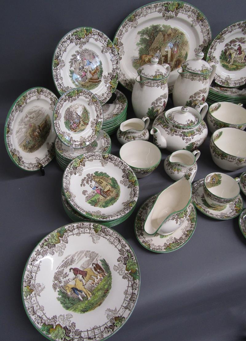 Large collection of Copeland Spode 'Spode's Byron' includes plates, tureens, bowls, teaset, coffee - Image 3 of 7