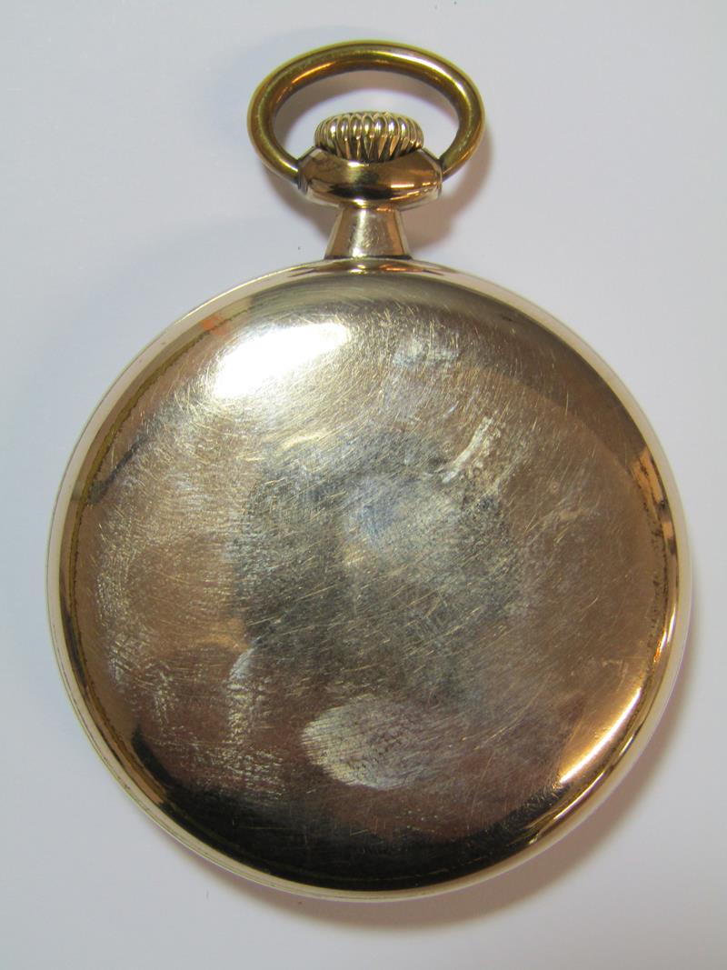Waltham U.S.A 645 21 jewels gold plated pocket watch - winds easily - currently ticking - Image 3 of 6