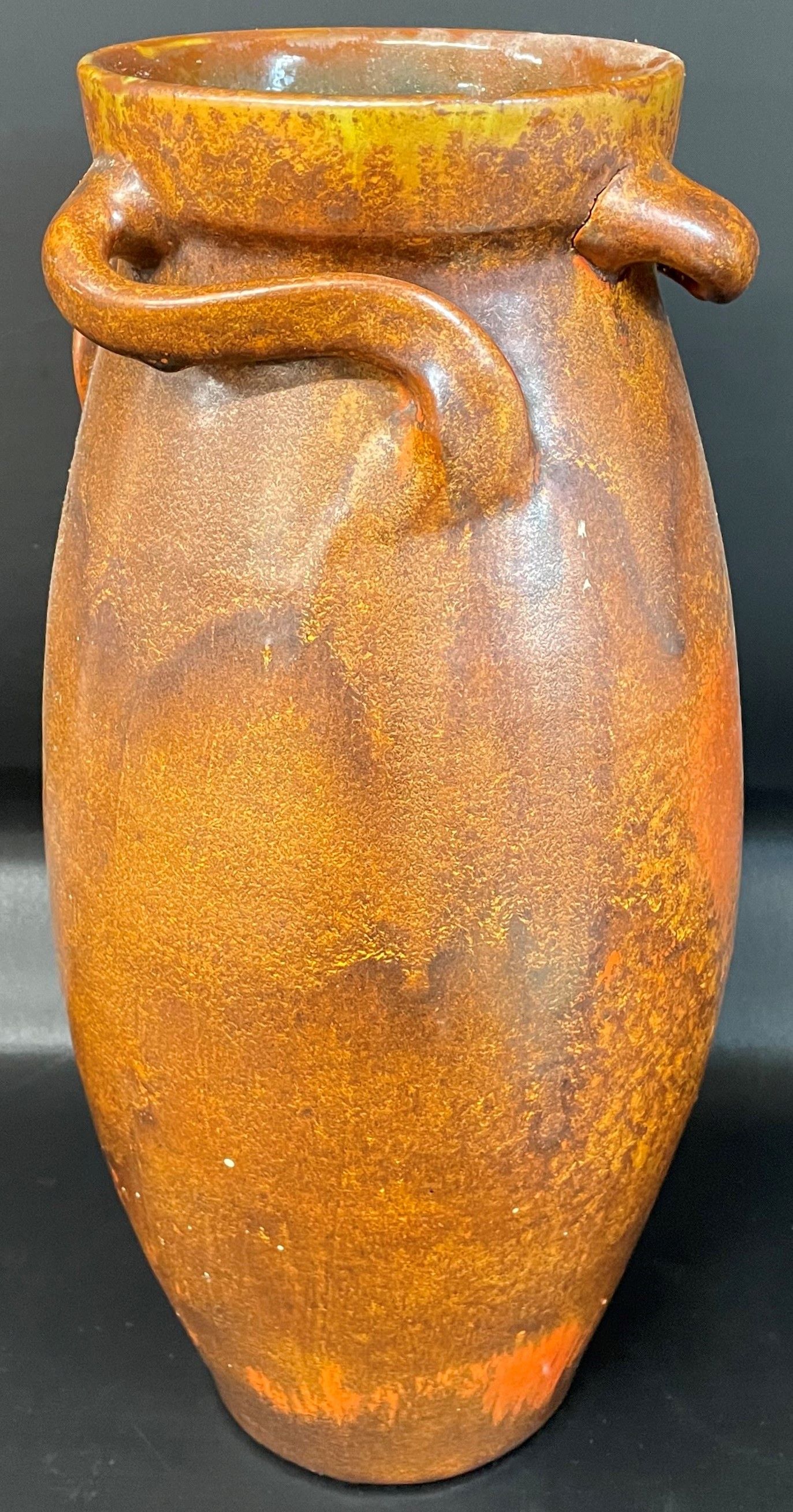 Large studio pottery vase with indistinct signature to the base Ht 36cm