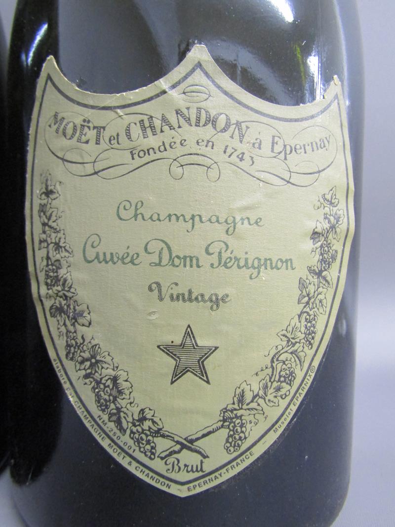 2 Dom Perignon Moet & Chandon sealed display bottles with 6 Dom Perignon Champagne flutes - Bild 5 aus 6