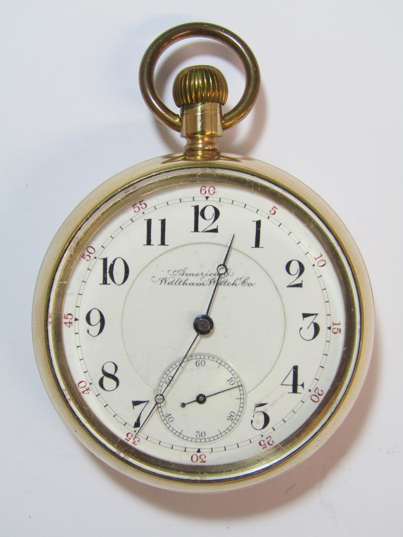 American Waltham Watch Co., Waltham Royal pocket watch - guaranteed 14ct gold plated - 17 jewels -